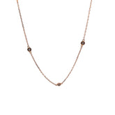 14k Rose Gold .50ct G SI1 Round Diamonds by the Yard Necklace